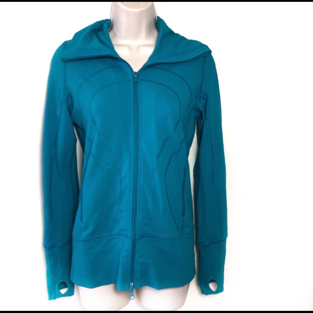 Lululemon 4 teal blue green zip up jacket